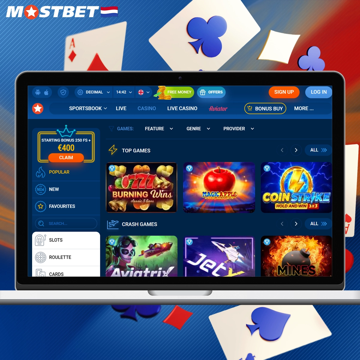 Ontdek alle casinospellen die Mostbet te bieden heeft