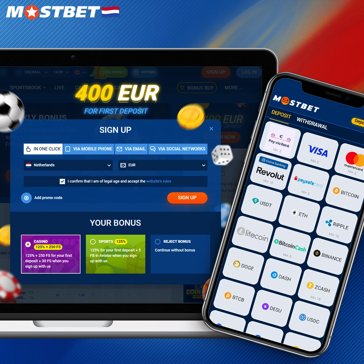 Een van de vele voordelen van dit casino voor Nederlandse gebruikers is de ruime keuze aan opnamemethoden van Mostbet, die zeer toegankelijk zijn.