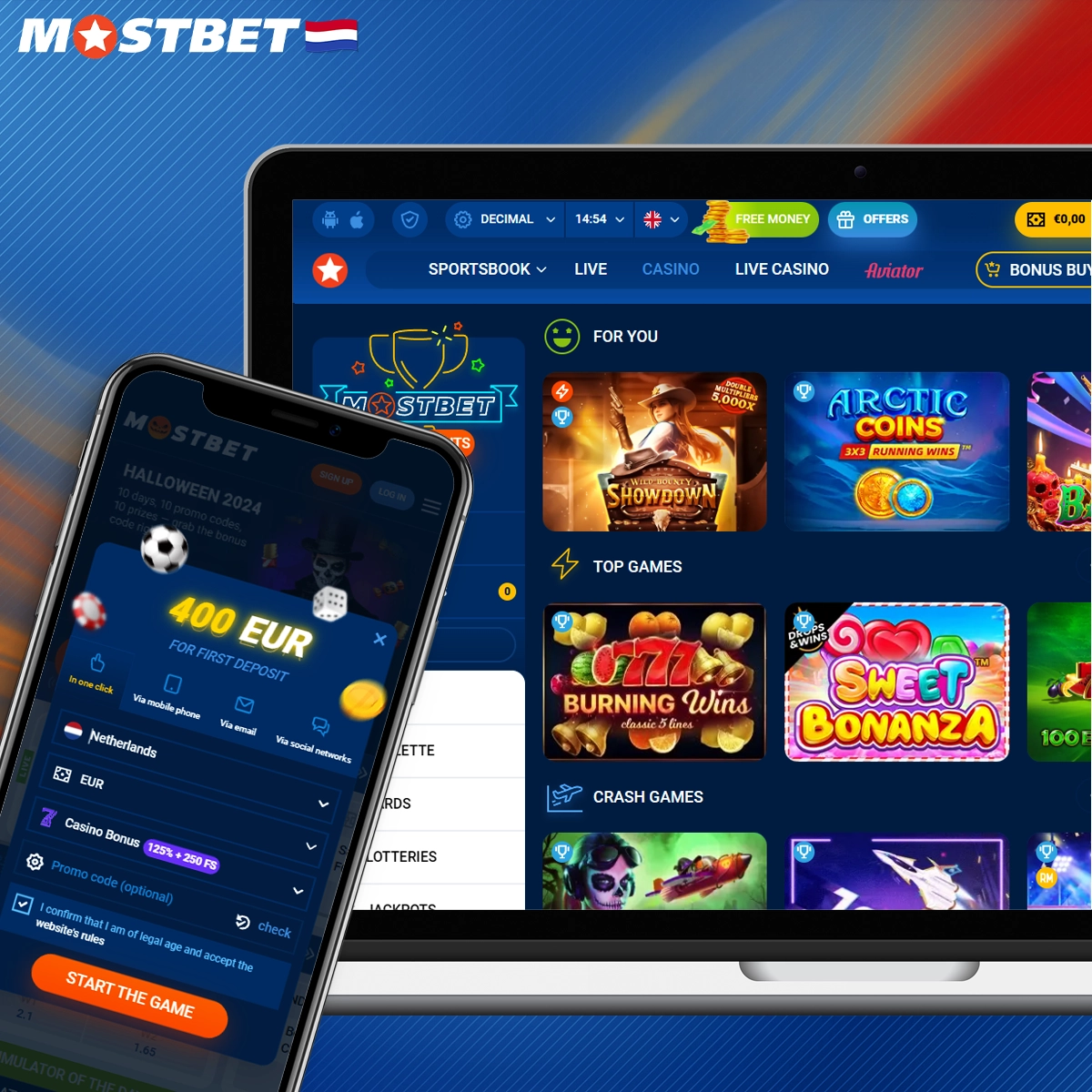 Stappen om te starten met spelen op Mostbet