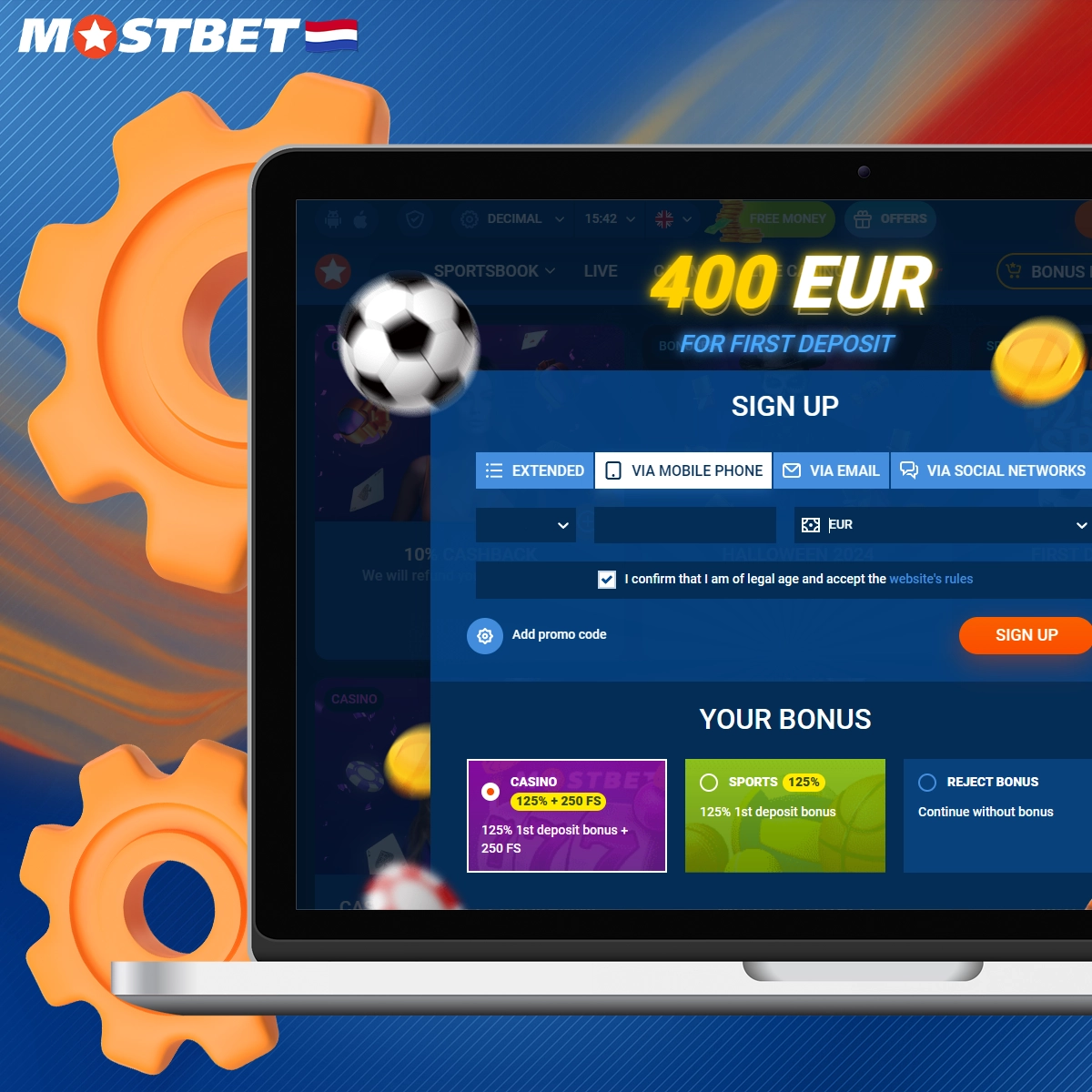 Welke vereisten zijn er voor registratie bij Mostbet?