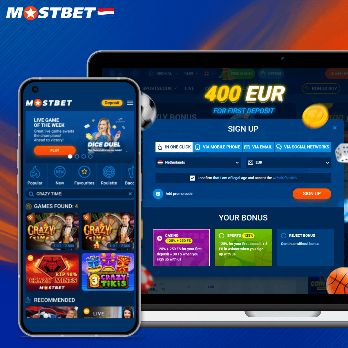 Een handleiding voor het spelen van Crazy Time bij Mostbet Casino.